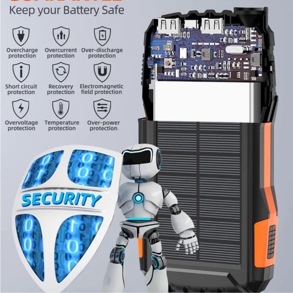 Safe Speed Outdoor Protection Solar Power Bank IOS & Android Waterproof 42800mAh - Picture 11 of 11